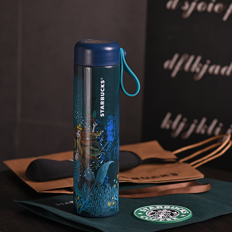 Starbucks Botol Minum / Tumbler Starry Night Stainless Steel 500 Ml Putri Duyung