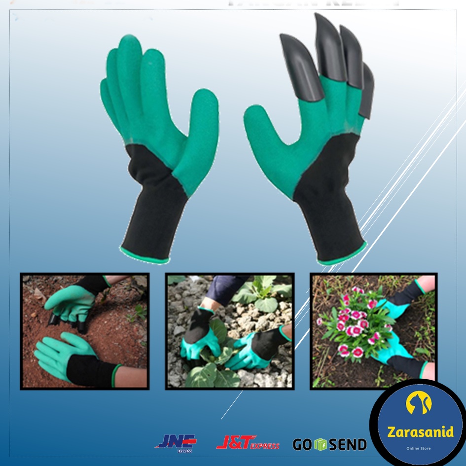 GARDENING GLOVES SARUNG TANGAN BERKEBUN DILENGKAPI CAKAR