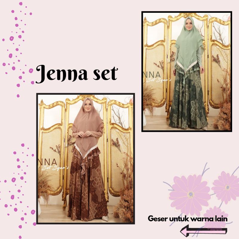 Gamis wanita terbaru//Baju gamis terbaru//Gamis syari terbaru//Jenna set by Rayna