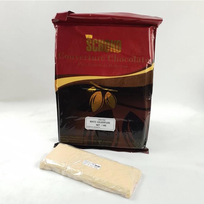 

Schoko White Chocolate Couverture 250gr (1 Block) / Coklat Putih Couv bakernbar99 Juara