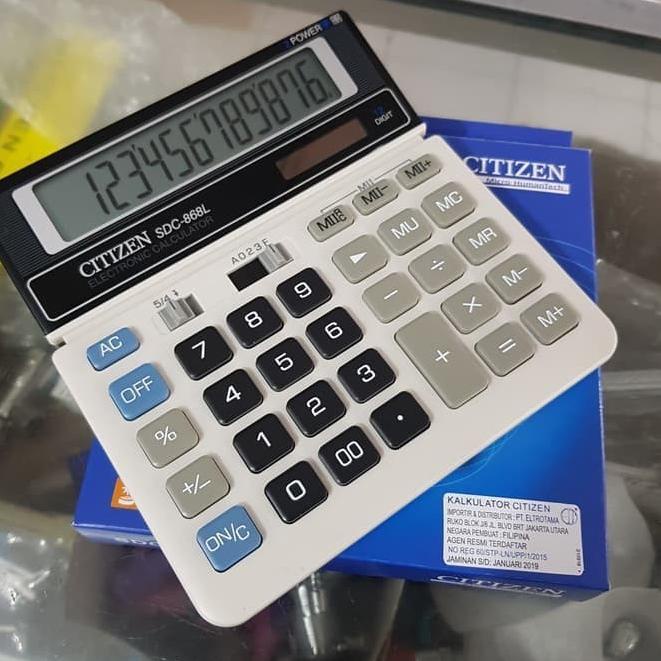 

Cuci_Gudang | TnT Kalkulator 12 Digit / Calculator / Alat Hitung Citizen SDC 868L |Banyak@peminat