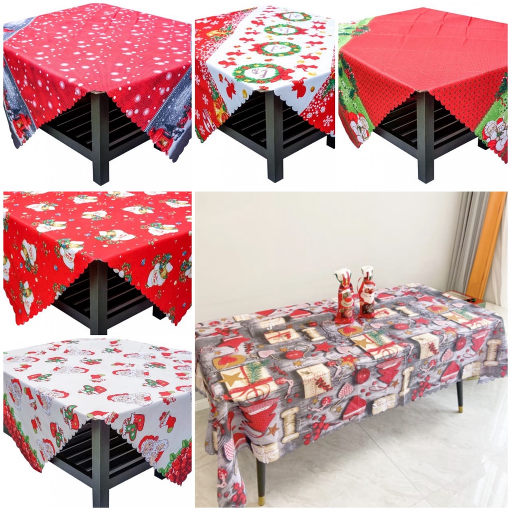 Taplak Meja Natal 150 x 180cm taplak meja edisi natal taplak meja murah taplak meja premium kain ala