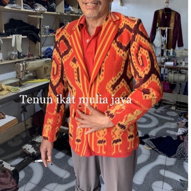 jas pria tuxedo batik tenun ethnik premium toraja sulawesi original