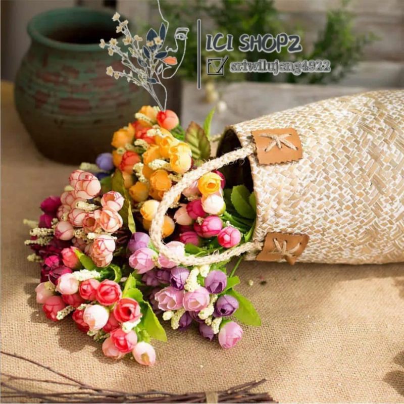 ROSE / BUNGA MAWAR - ISI 15 BUNGA PLASTIK-2