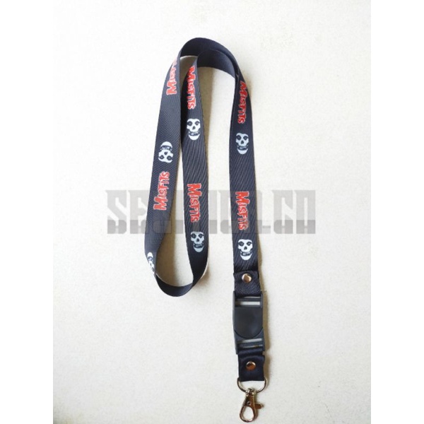 

Gantungan kunci Misfits tali lanyard band gantungan leher id card name tag