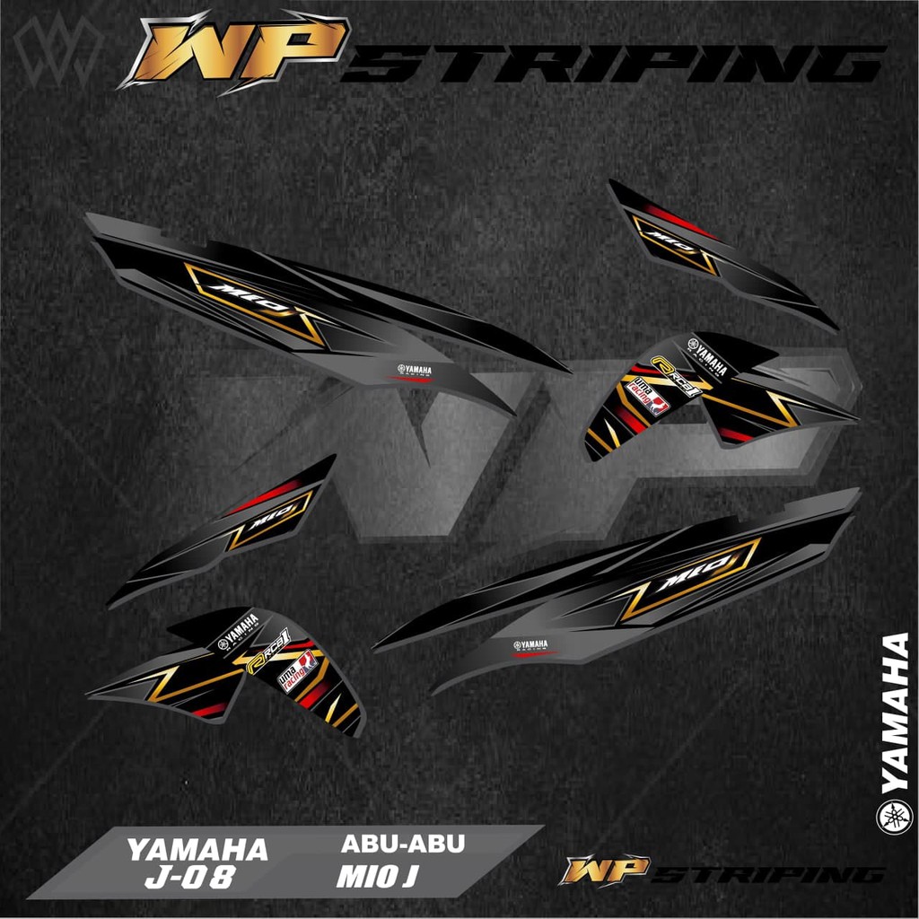 Stiker Striping MIO J / Sticker Variasi List Skotlet Motor Yamaha MIO J / J-08