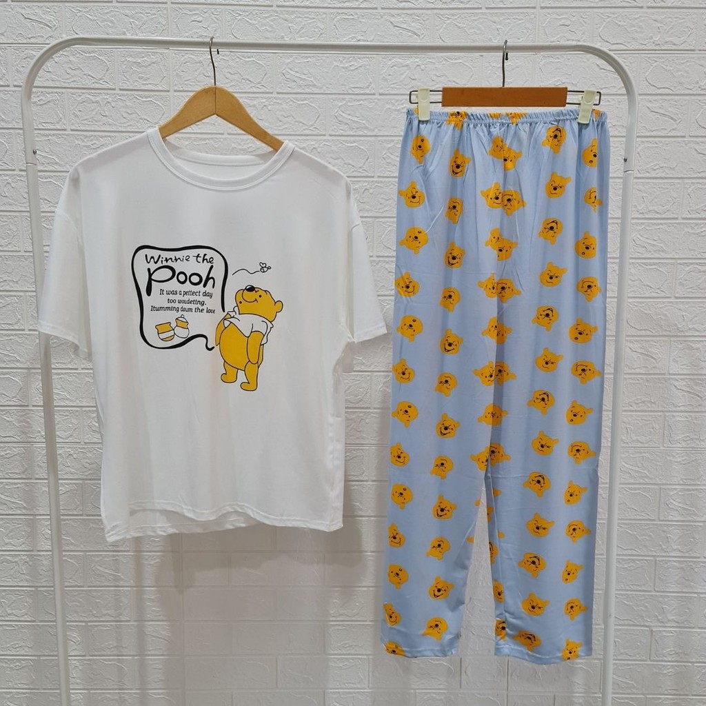 3316 kaos pajamas one set import big baju tidur