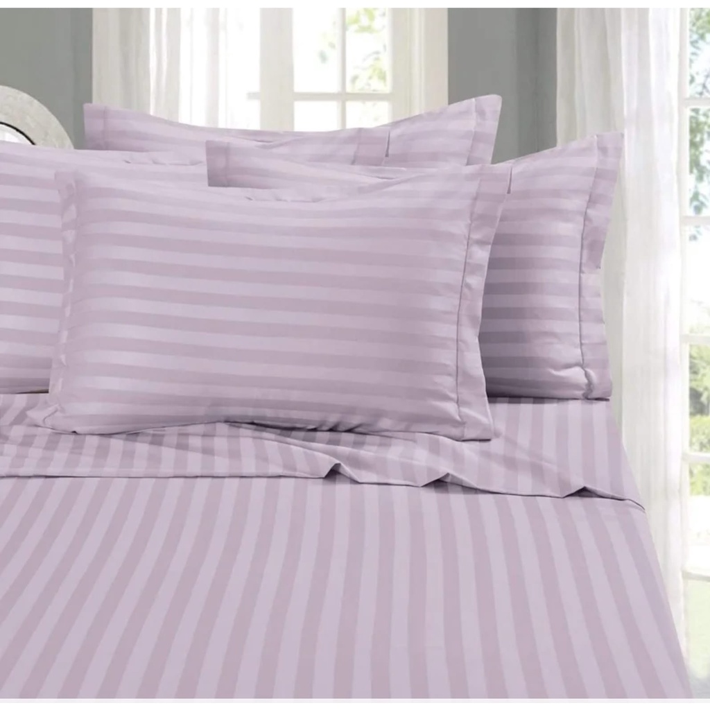 Sprei set Katun MicroTencell Salur (Sprei Tinggi.30) Double/Single