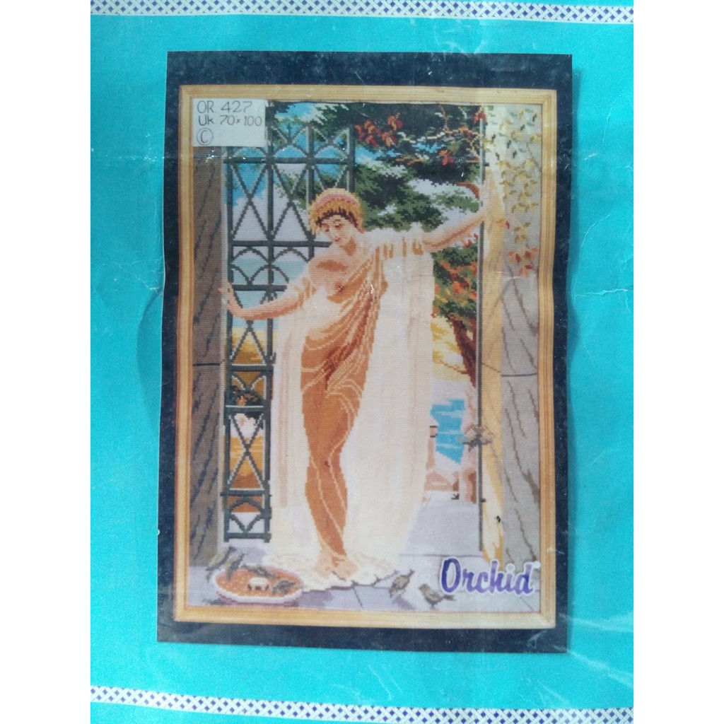 KRUISSTEEK KRISTIK ORCHID MOTIF LAIN- LAIN OR 427 (LANGKA)