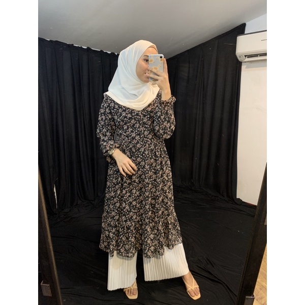 Tunik Motif Bunga Rimple Ceruti
