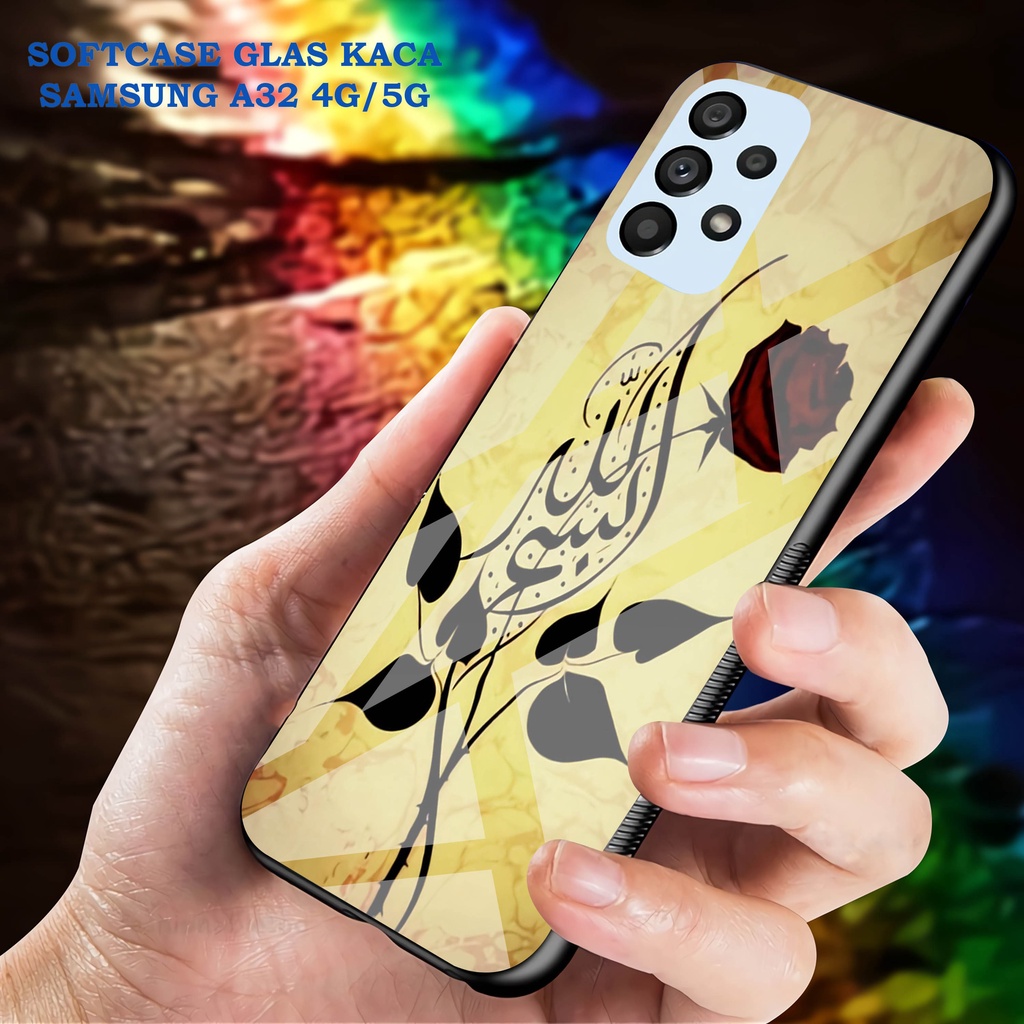Softcase Glass Kaca SAMSUNG A32 [4G]- Case Hp Pelindung Handphone SAMSUNG A32 [5G] [ A16]