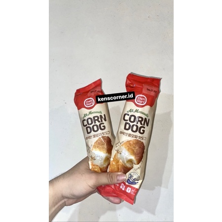 Wooyang Mozzarella Corn Dog 1 Pcs / Corn Dog Cheese Mozzarella Import / Snack Korea Corn Dog