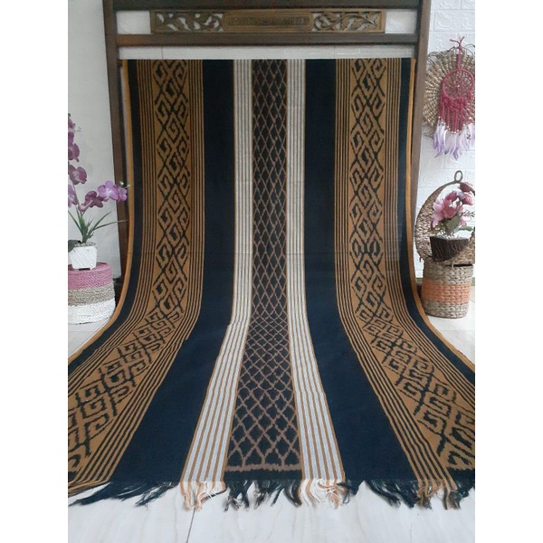 ELPHI Tenun Toraja Gold Hitam Kain Tenun Toraja Bahan Baju Toraja Kain Etnik Toraja Kain Blanket