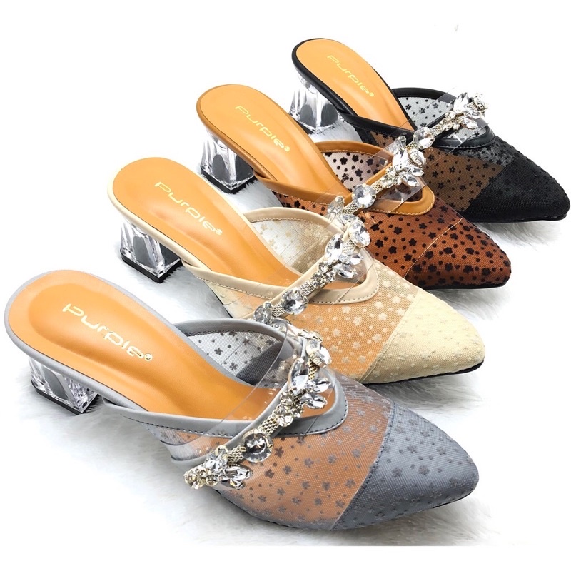 Sandal Heels Kaca ARUMIKA Series Purple Shoes