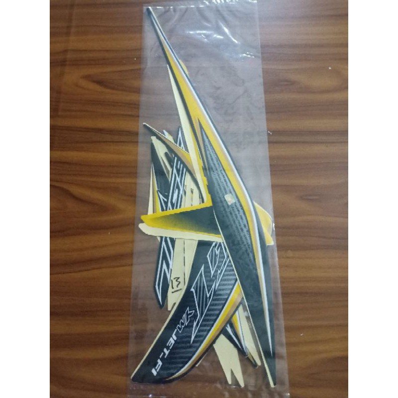 striping sticker Yamaha Mio soul GT 2013 hitam kuning