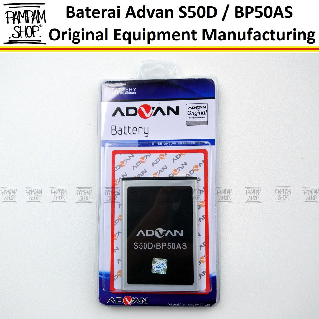 Baterai Advan S50D Original Double Power | Batre, Batrai, Battery, HP, Advance, BP-50AS