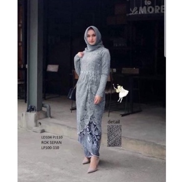 SET KEBAYA AMORA KEBAYA BRUKAT TULANG MUTIARA KEBAYA WISUDA PREMIUM KEBAYA MODERN - STELAN KEBAYA BR