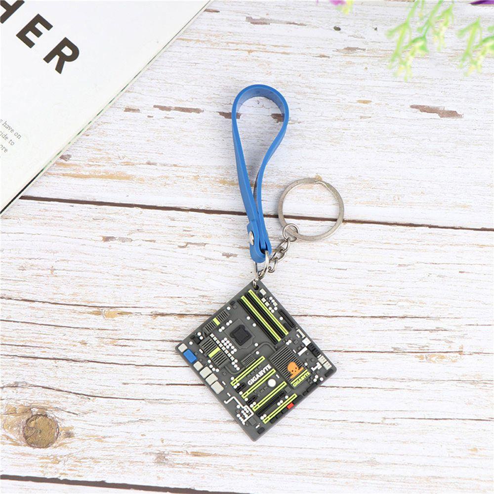 Lanfy Motherboard Model Gantungan Kunci Mobil Keys Pendant Ornament Gift Geek Gift Schoolbag Pendant Car Key Chain Girl Decoration Key Holder Gantungan Kunci AMD Key Chain Motherboard Keychain