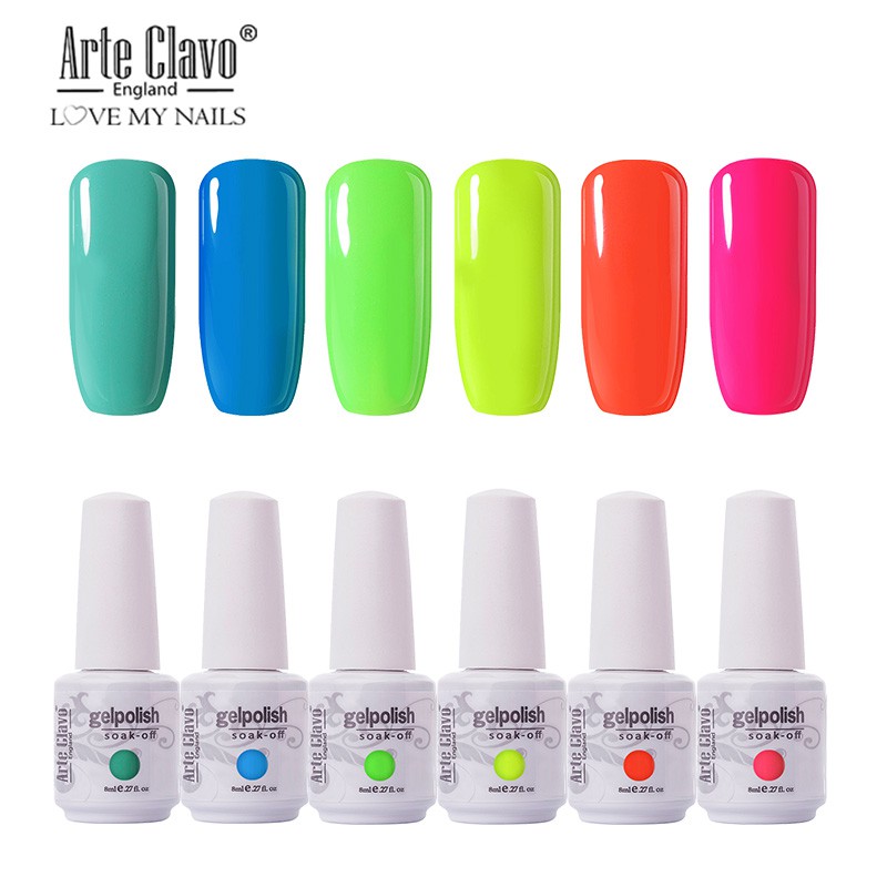 

Arte Clavo Nail Gel Polish 6PCS/SET Painting Gel 8ML Nail Art For Manicure UV Gel Lacquer Resin