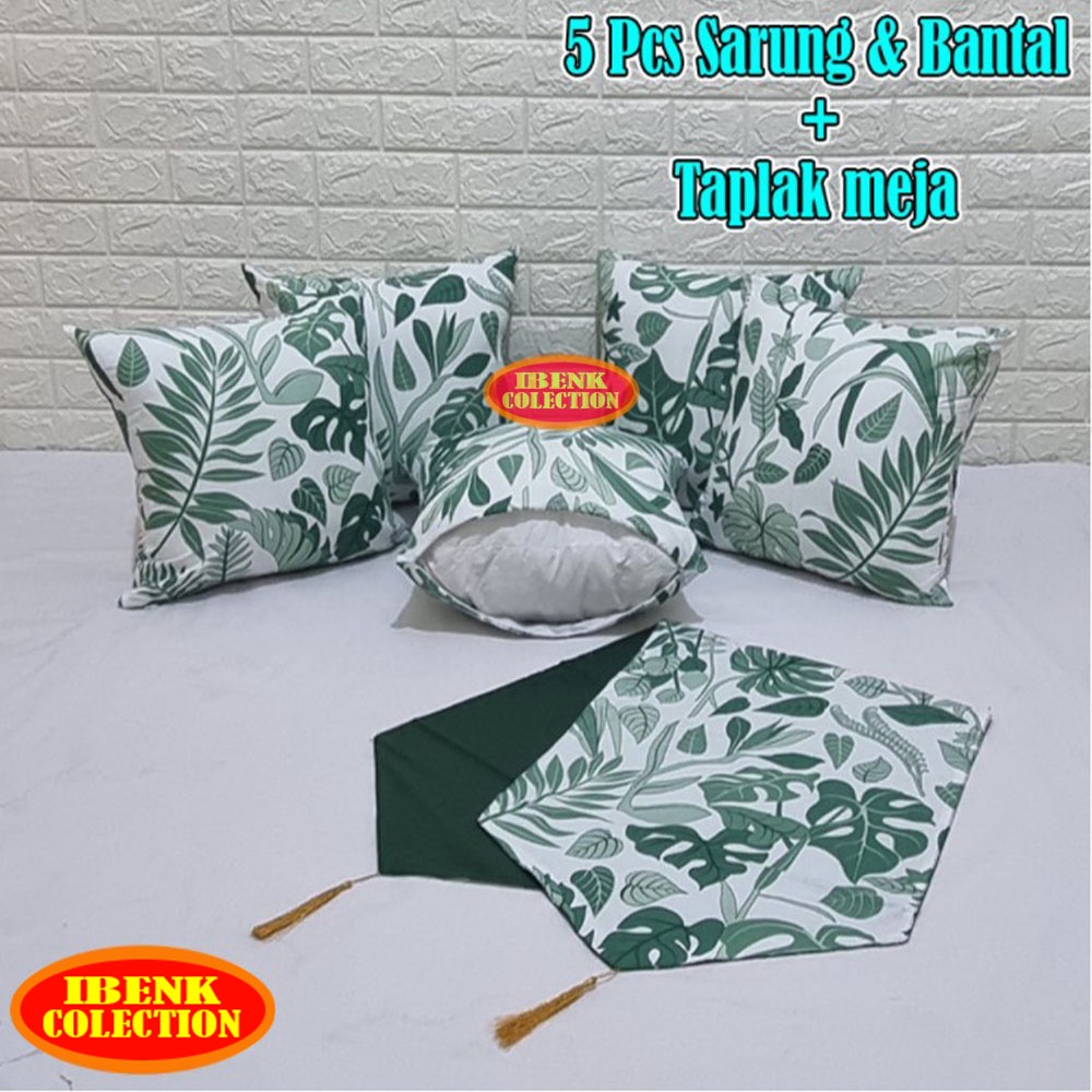 [NEW ARRIVAL] Paket Sarung Bantal Sofa + Taplak Meja/Sarung Bantal Sofa/Table Runner