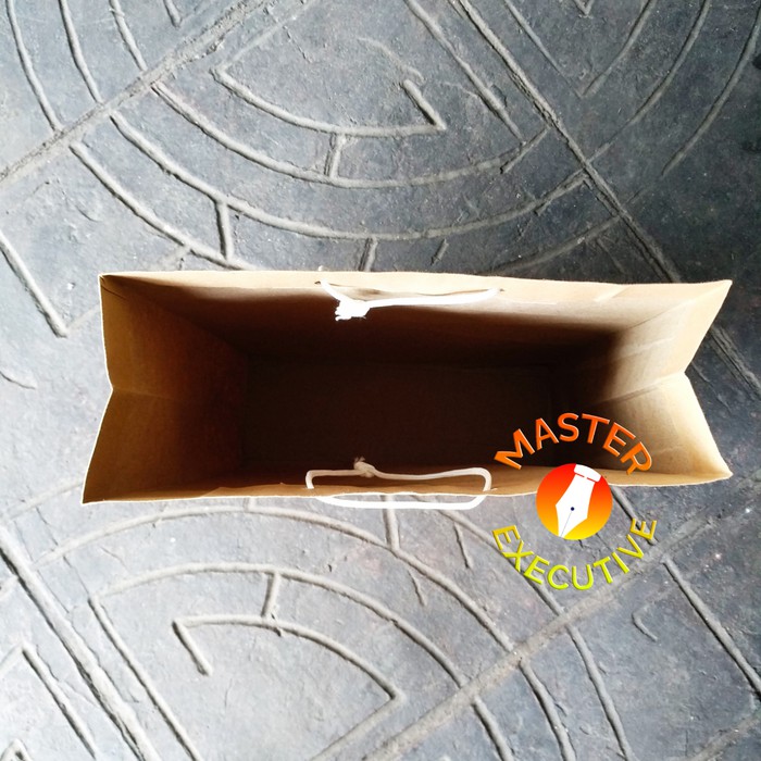 Paper Bag Polos L Coklat - 26 x 35 x 9 cm - Tas Kantung Kertas Besar