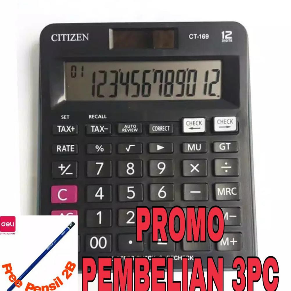 

[ART. 553] KALKULATOR CITIZEN CT 169 - KALKULATOR 12 DIGIT - CHECK DAN CORRECT SUPER GRADE