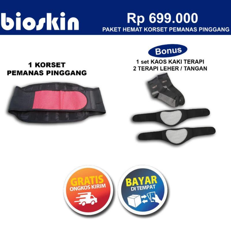 BIOSKIN KORSET PEMANAS PINGGANG made in KOREA dijamin RESMI dan ORIGINAL 100%