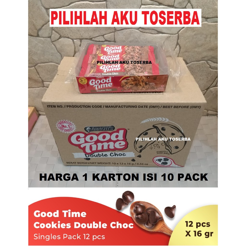 Jual Good Time Cookies DOUBLE CHOCO Gram Singles Pack HARGA KARTON ISI PACK