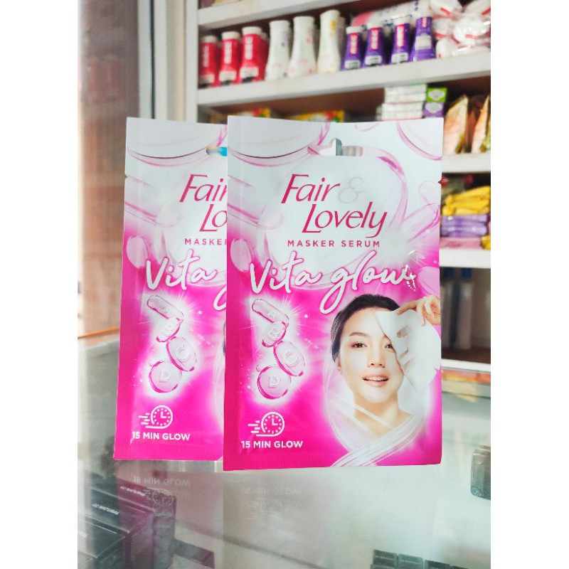 Masker Wajah / Fair & Lovely Masker Serum Vita Glow Sheet Mask