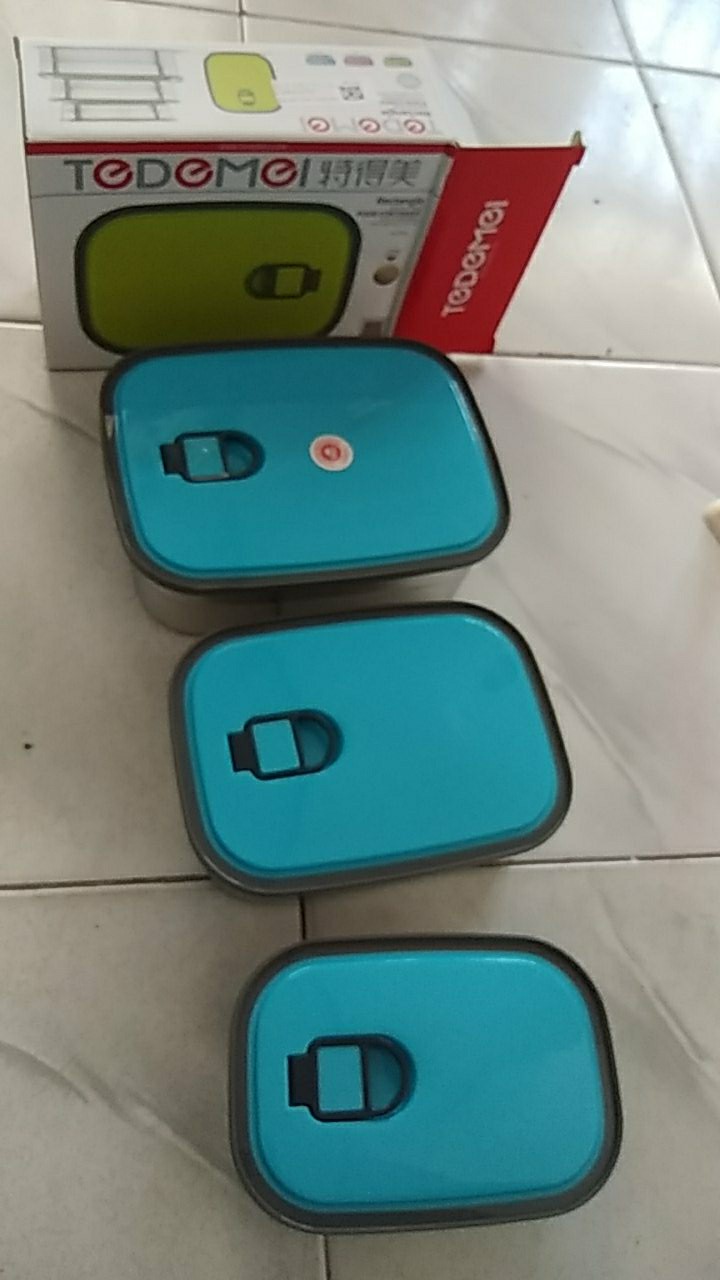 Joylife Lunch Box Tedemei 3pcs Stainless Steel Tempat Makan Food Container