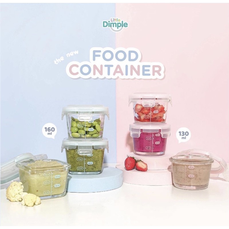 Little Dimple Mini Food Container Baby Food Container 130ml 160ml 240ml