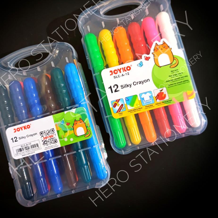 

Terbaru - Krayon halus silky crayon joyko 12 warna SLC-A-12