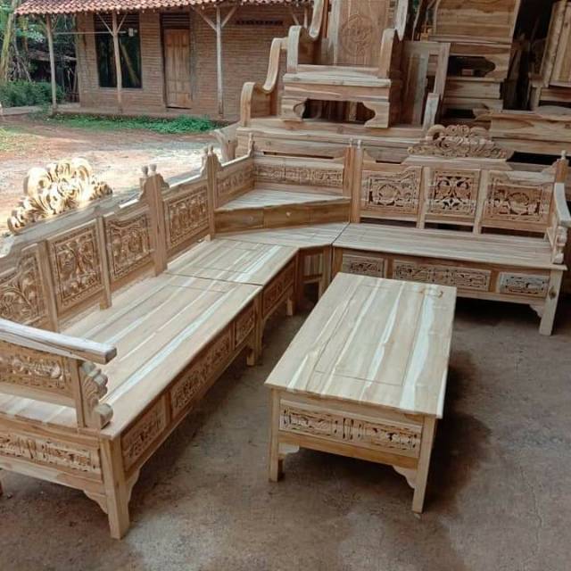 Kursi tamu jati,meja tamu jati ukir