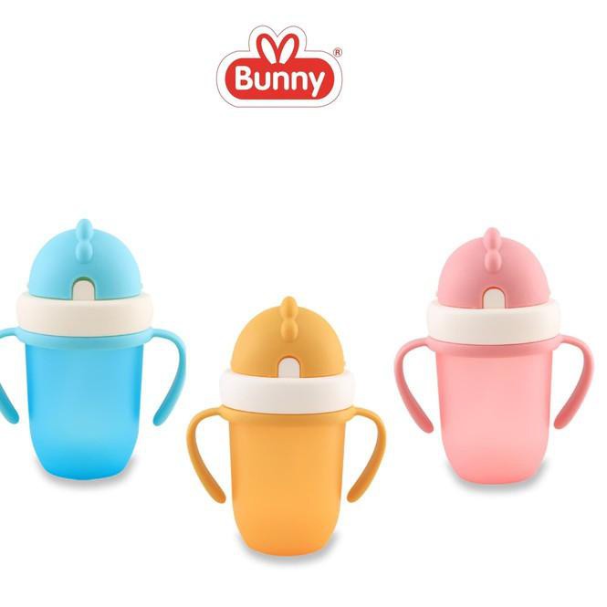 lusty bunny training cup handle with straw 210ml dan 300ml