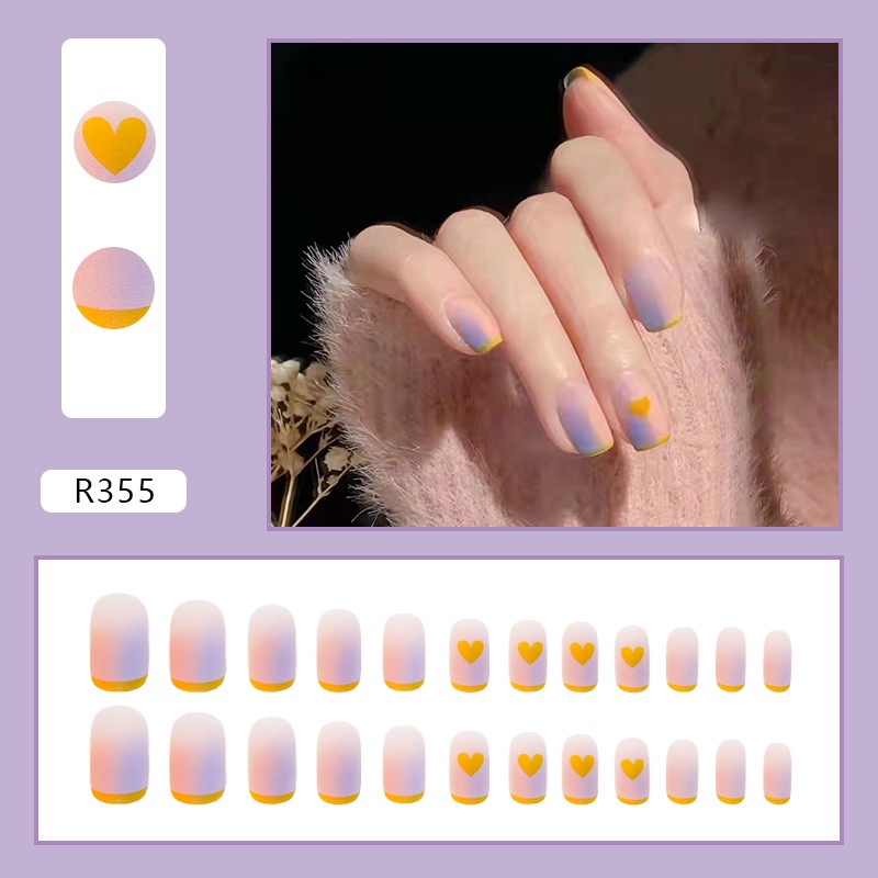 24pcs Kuku Palsu DIY Untuk Nail Art