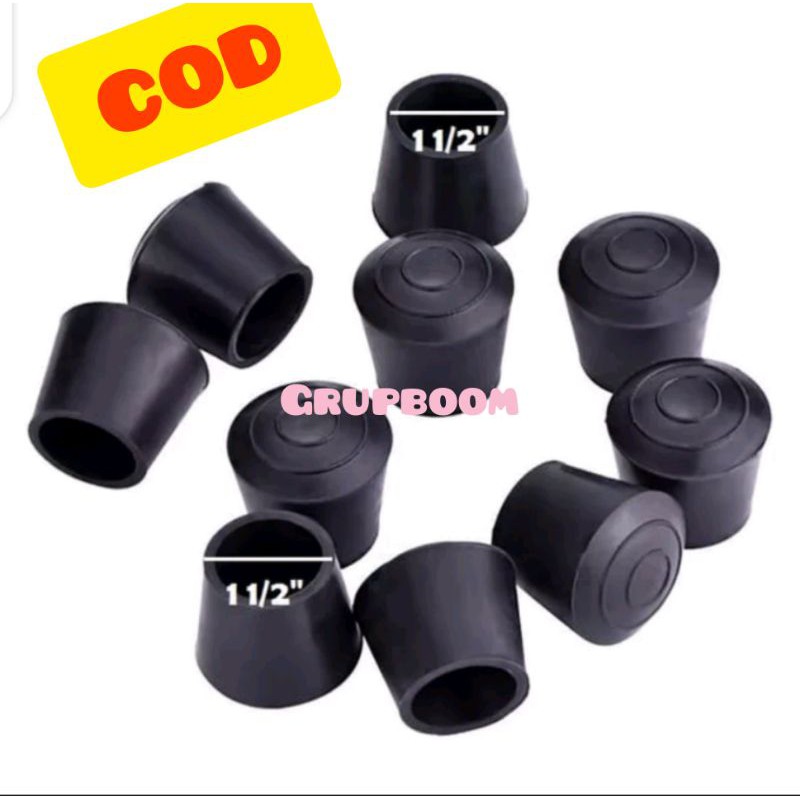 KARET KAKI KURSI CHITOSE BULAT HITAM 1.5 inchi karet kaki kursi diameter 37mm
