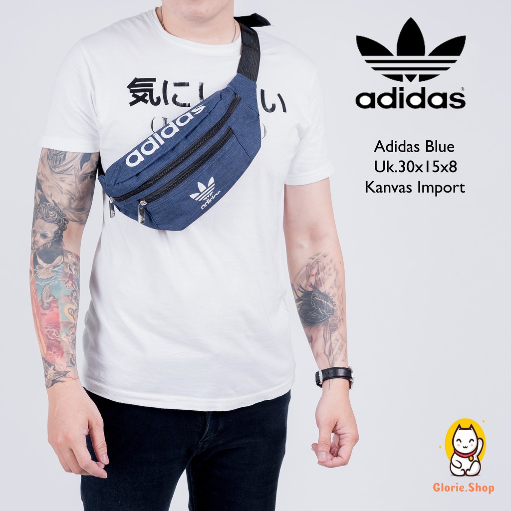 Waistbag Adidas_Kanvas Import High Quality Tas Pinggang Tas selempang Pria Wanita Unisex