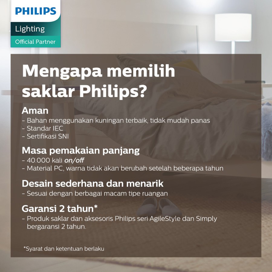 STOPKONTAK PHILIPS SIMPLY STOP KONTAK SNI ORIGINAL COLOKAN SOKET POWER OUTLET 220V IB GARANSI SNI