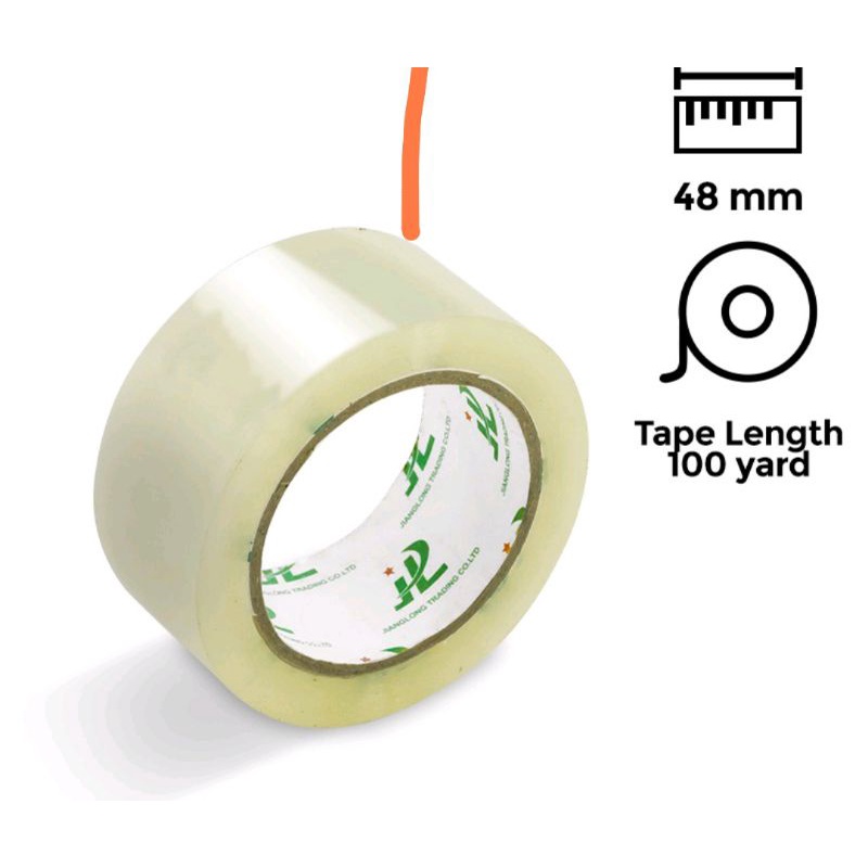 

Isolasi Lakban Bening / Opp Tape 48mm x 100 Yard x 48 Micron