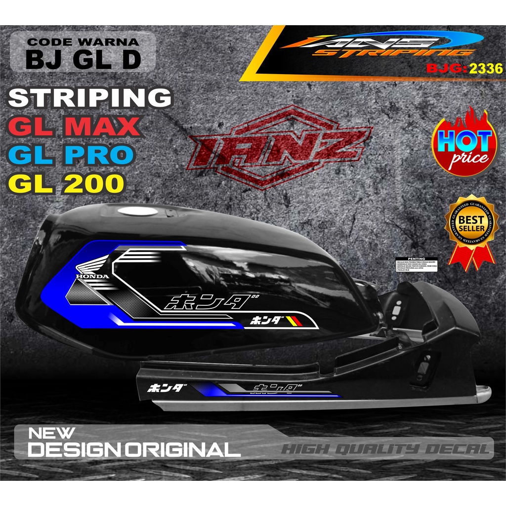 COSTUM STRIPING GL PRO TERBARU / STIKER MOTOR GL TERMURAH / STRIPING MOTOR GL 100 / STIKER MOTOR