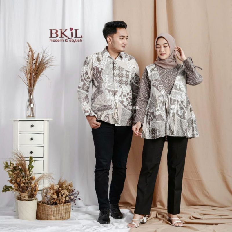 BAJU BATIK WANITA MODERN MONALISA GENES M,L,XL CALYABUTIK