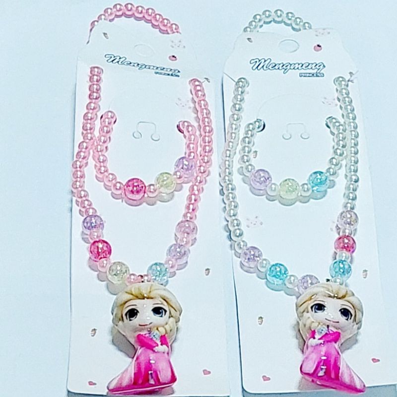 SET KALUNG GELANG ANAK DENGAN LAMPU LED GANDULAN KARAKTER FIGURE