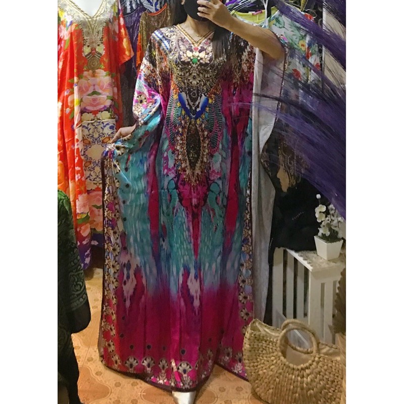 Kaftan India import sutra silk mewah