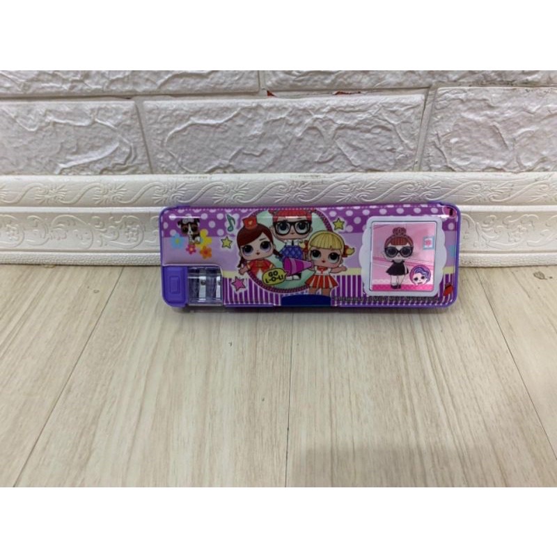 Kotak pensil / Kotak pensil KALKULATOR / Kotak pensil fancy & Kalkulator / kotak pensil karakter-LOL Ungu