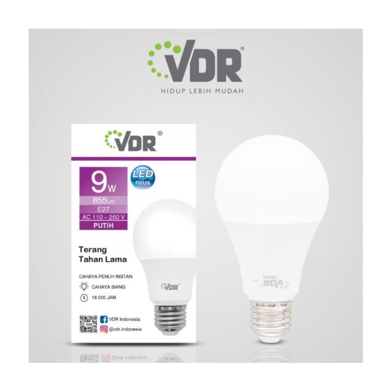 Bohlam LED VDR / Lampu LED VDR / LAMPU LED VDR Prima / Lampu LED Bulb Murah 9W VDR