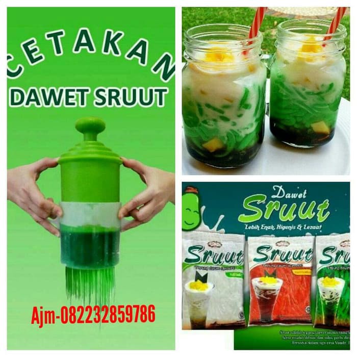 Promo Cetakan cendol sruut/dawet free tepung cendol sruut
