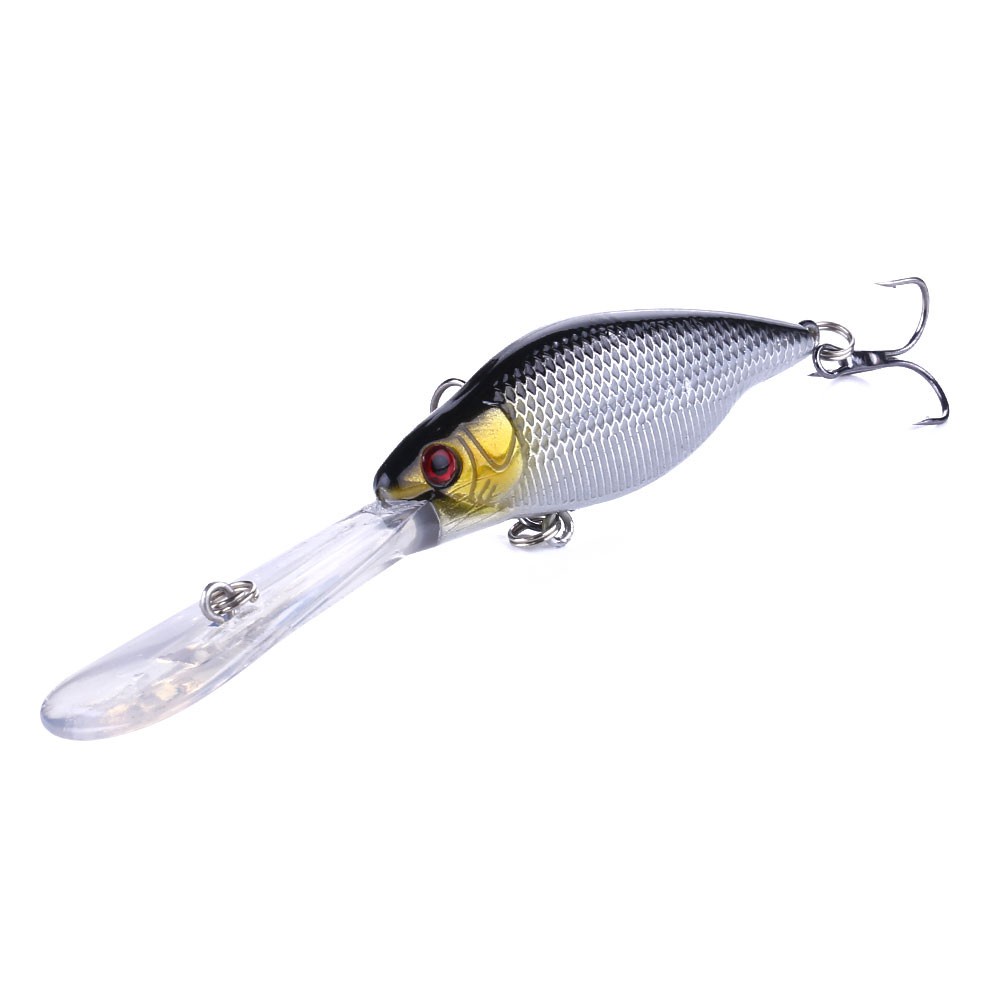 HENGJIA 8PCS Minnow Fishing Lure 110mm 9.2g 3D Eyes Crankbait wobbler Artificial Plastic Hard Bait Fishing Tackle