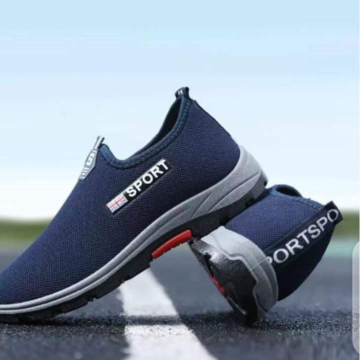 [KODE PRODUK D0KAI8038] Sepatu sneakers pria/wanita slip-on SPORT ENGLAND simpel tanpa tali COD sepa