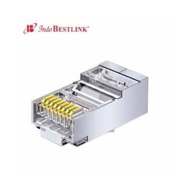 Connector modular plug rj45 indobestlink cat 6 6e 6a ftp utp shield 50pcs c6rj45 - Konektor lan bestlink cat6 besi