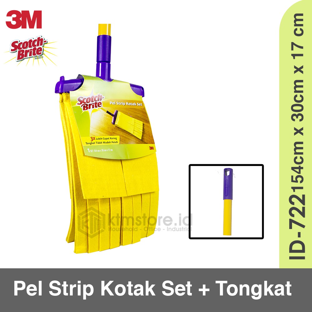3M Scotch-Brite Pel Strip Kotak Kuning Set ID-722